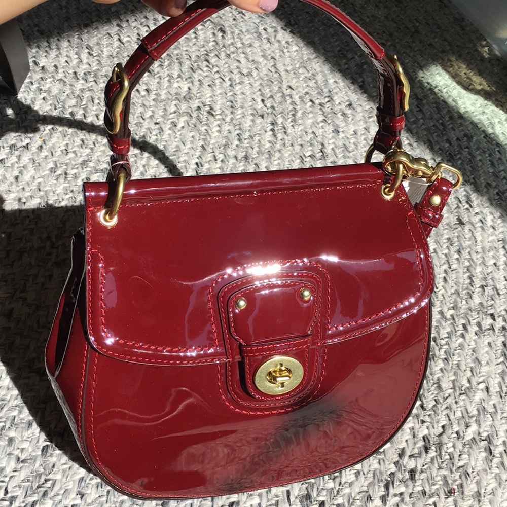 Cherry red Coach bag, genuine leather NWT